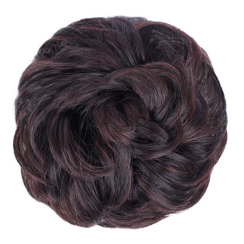 MORICA Messy Hair Bun Hair Scrunchies Extension Curly Wavy fake hair bun Synthetic Chignon hair pieces for Women(2/33#) - Image 1